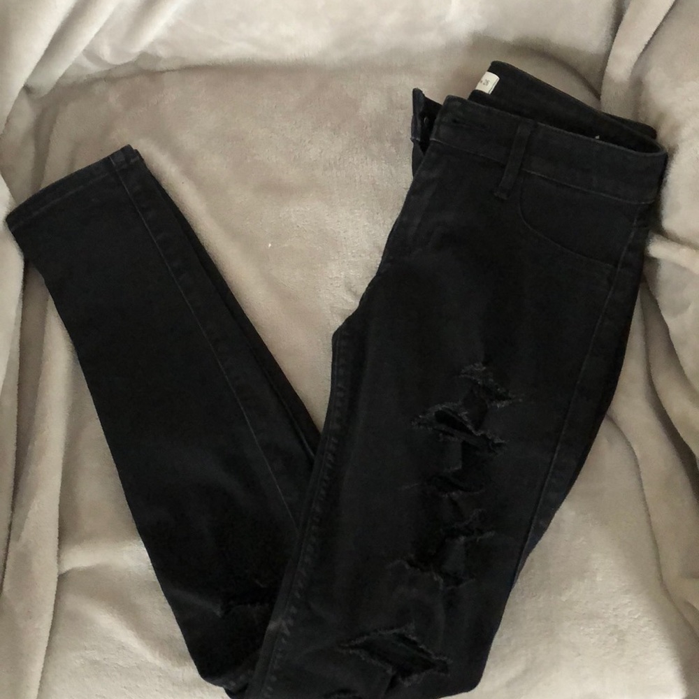 Hollister destroyed black jeans
